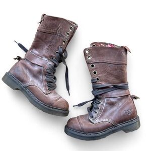 Doc Martens 1914 Brown Triumph Floral Boots